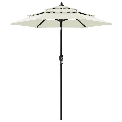 Umbrelă de grădină cu 3 niveluri, stâlp aluminiu, nisipiu, 2 m - WALTI WALTI