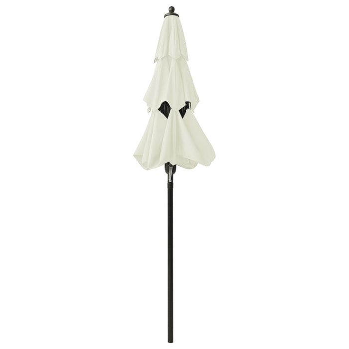 Umbrelă de grădină cu 3 niveluri, stâlp aluminiu, nisipiu, 2 m WALTI