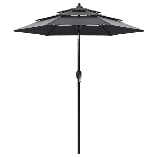 Umbrelă de grădină 3 niveluri, stâlp aluminiu, antracit, 2 m - WALTI WALTI