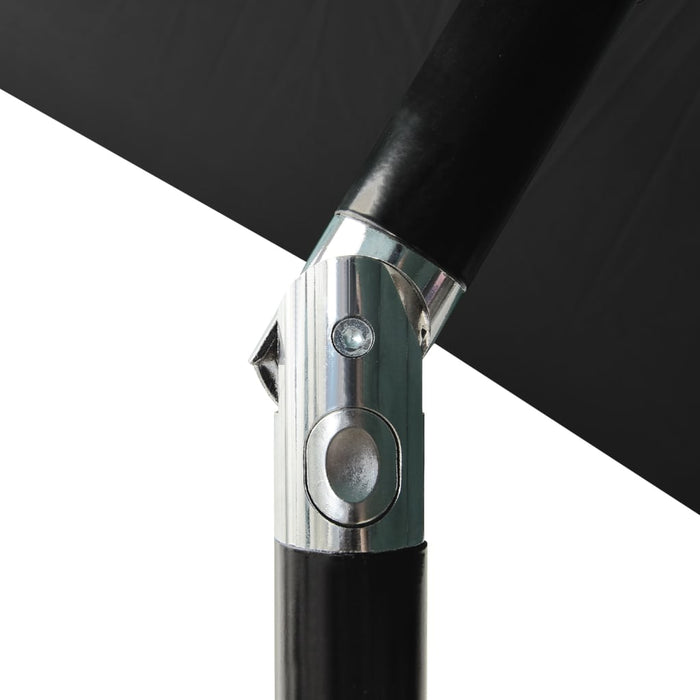 Umbrelă de grădină cu 3 niveluri, stâlp aluminiu, negru, 2 m WALTI