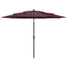 Umbrelă de grădină 3 niveluri, stâlp aluminiu, roșu bordo, 3 m - WALTI WALTI