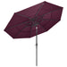 Umbrelă de grădină 3 niveluri, stâlp aluminiu, roșu bordo, 3 m - WALTI WALTI