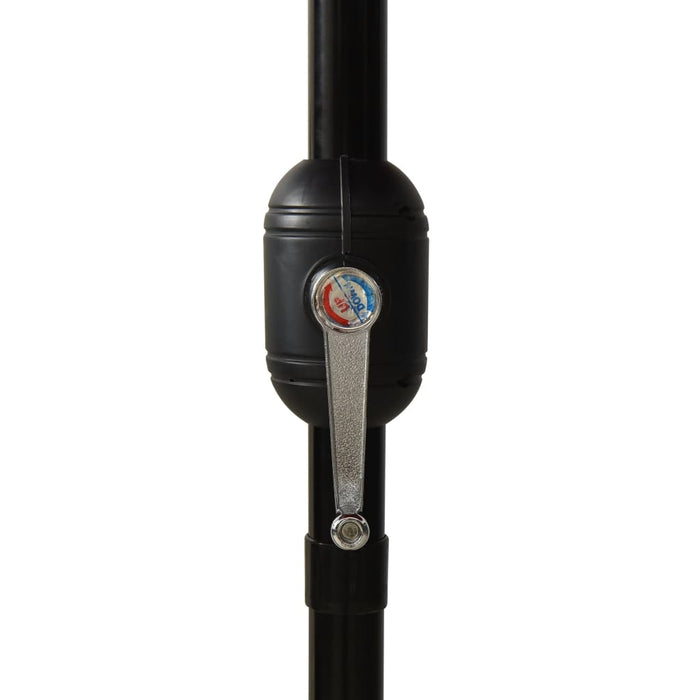 Umbrelă de grădină cu 3 niveluri, stâlp aluminiu, negru, 3 m WALTI