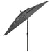 Umbrelă de grădină 3 niveluri, stâlp aluminiu, antracit, 3,5 m - WALTI WALTI