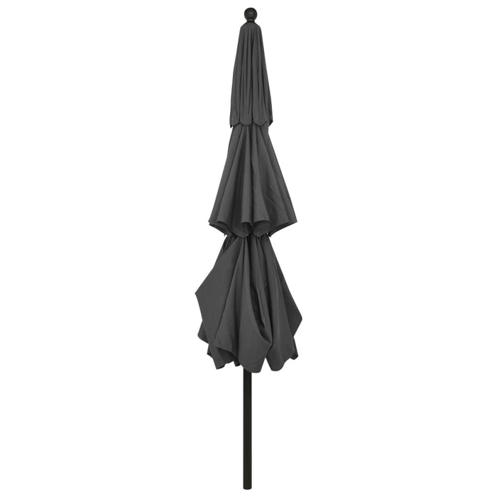 Umbrelă de grădină 3 niveluri, stâlp aluminiu, antracit, 3,5 m - WALTI WALTI