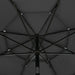 Umbrelă de grădină 3 niveluri, stâlp aluminiu, antracit, 3,5 m - WALTI WALTI