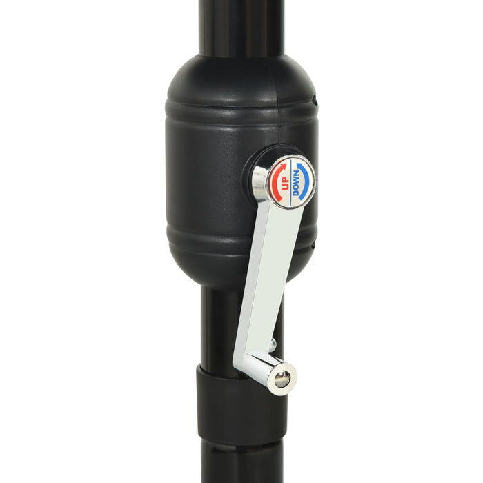 Umbrelă grădină cu 3 niveluri, stâlp aluminiu, negru, 3,5 m - WALTI WALTI