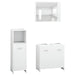 Set mobilier de baie, 3 piese, alb, lemn prelucrat - WALTI WALTI