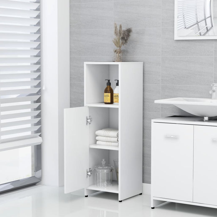 Set mobilier de baie, 3 piese, alb, lemn prelucrat - WALTI WALTI