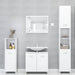 Set mobilier de baie, 3 piese, alb, lemn prelucrat - WALTI WALTI
