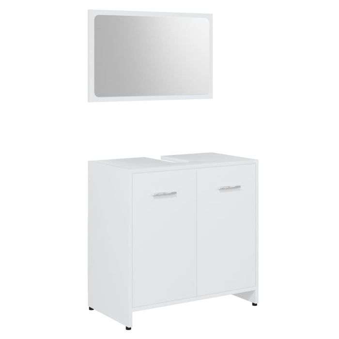 Set mobilier de baie, 3 piese, alb, lemn prelucrat - WALTI WALTI
