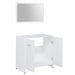 Set mobilier de baie, 3 piese, alb, lemn prelucrat - WALTI WALTI