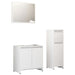 Set mobilier de baie, 3 piese, alb, lemn prelucrat - WALTI WALTI