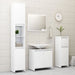 Set mobilier de baie, 3 piese, alb, lemn prelucrat - WALTI WALTI