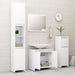 Set mobilier de baie, 3 piese, alb, lemn prelucrat - WALTI WALTI
