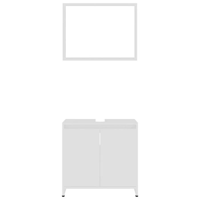 Set mobilier de baie, 3 piese, alb, lemn prelucrat - WALTI WALTI