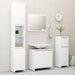 Set mobilier de baie, 3 piese, alb, lemn prelucrat - WALTI WALTI