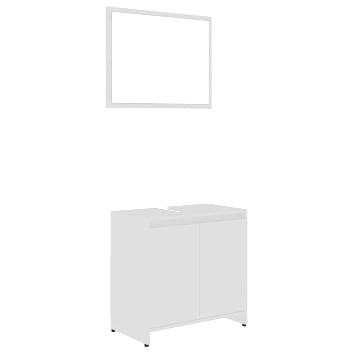 Set mobilier de baie, 3 piese, alb, lemn prelucrat - WALTI WALTI
