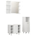 Set mobilier de baie, 3 piese, alb, lemn prelucrat - WALTI WALTI