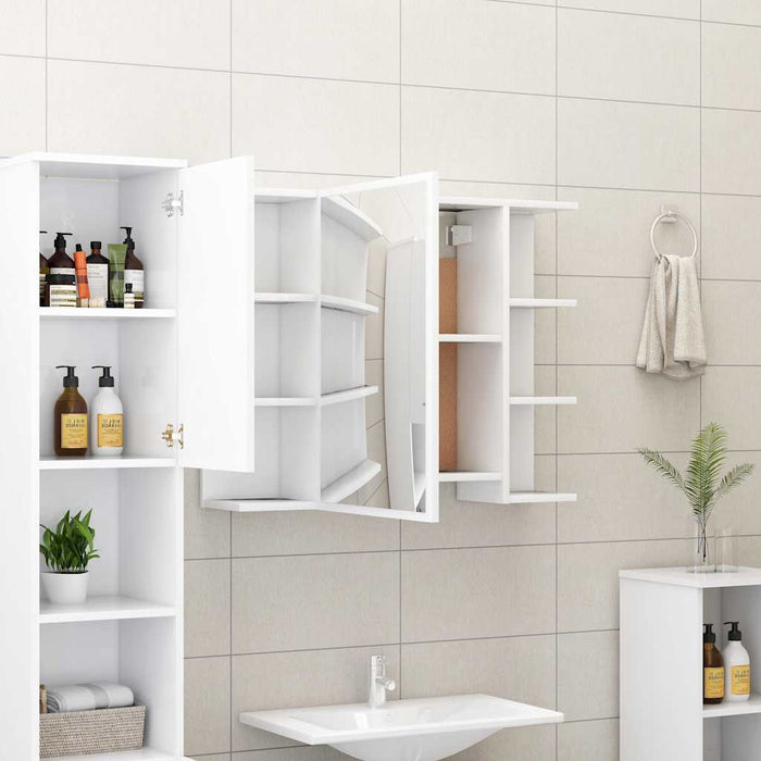 Set mobilier de baie, 3 piese, alb, lemn prelucrat - WALTI WALTI