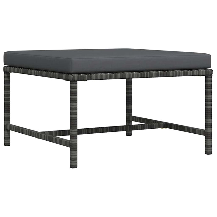 Taburet modular cu pernă, gri, poliratan - WALTI WALTI