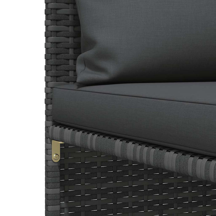 Set mobilier de grădină cu perne, 4 piese, gri, poliratan - WALTI WALTI