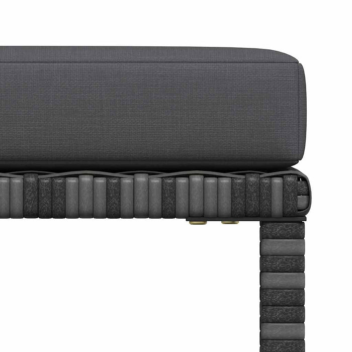 Set mobilier de grădină cu perne, 4 piese, gri, poliratan - WALTI WALTI