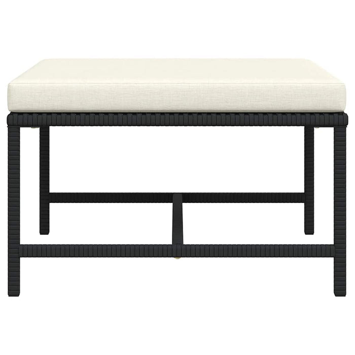 Taburet modular cu pernă, negru, poliratan - WALTI WALTI