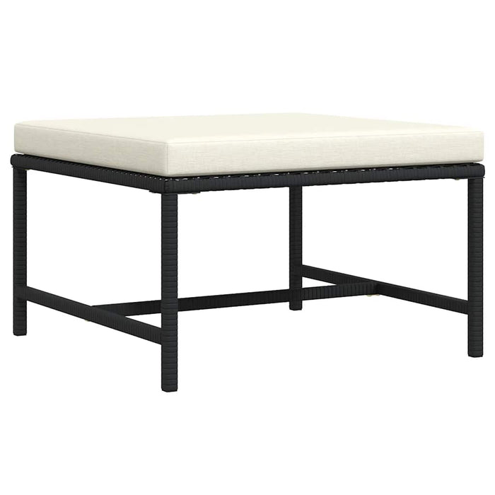 Taburet modular cu pernă, negru, poliratan - WALTI WALTI
