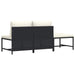 Set mobilier de grădină cu perne, 3 piese, negru, poliratan - WALTI WALTI