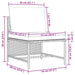 Set mobilier de grădină cu perne, 3 piese, negru, poliratan - WALTI WALTI