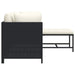 Set mobilier de grădină cu perne, 4 piese, negru, poliratan - WALTI WALTI