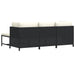Set mobilier de grădină cu perne, 4 piese, negru, poliratan - WALTI WALTI