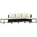 Set mobilier de grădină cu perne, 5 piese, negru, poliratan - WALTI WALTI