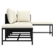 Set mobilier de grădină cu perne, 5 piese, negru, poliratan - WALTI WALTI