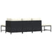 Set mobilier de grădină cu perne, 5 piese, negru, poliratan - WALTI WALTI