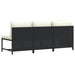 Set mobilier de grădină cu perne, 3 piese, negru, poliratan - WALTI WALTI