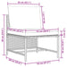 Set mobilier de grădină cu perne, 3 piese, negru, poliratan - WALTI WALTI