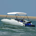 Parasolar barcă Bimini cu 2 arcuri, alb, 150 x 120 x 110 cm - WALTI WALTI