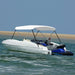 Parasolar barcă Bimini cu 2 arcuri, alb, 180 x 130 x 110 cm - WALTI WALTI