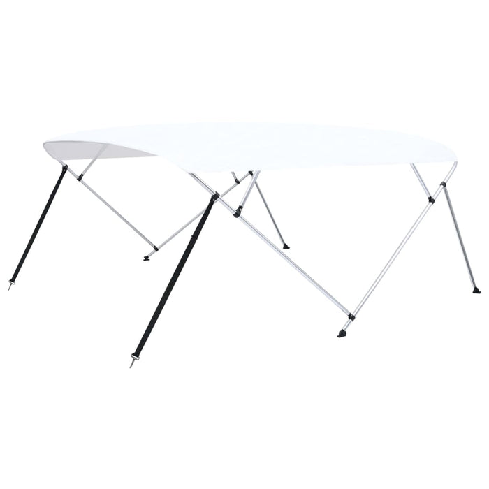 Parasolar barcă Bimini, 4 arcuri, alb, 243 x (230-244) x 137 cm - WALTI WALTI