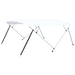 Parasolar barcă Bimini, 4 arcuri, alb, 243 x (230-244) x 137 cm - WALTI WALTI