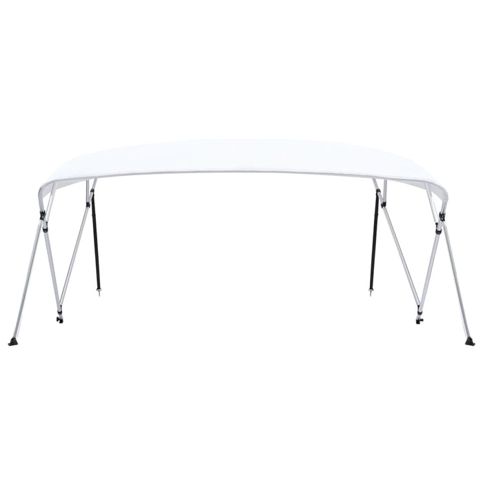 Parasolar barcă Bimini, 4 arcuri, alb, 243 x (230-244) x 137 cm - WALTI WALTI