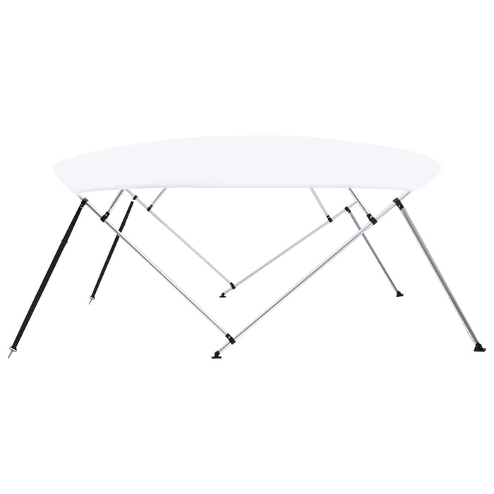 Parasolar barcă Bimini, 4 arcuri, alb, 243 x (230-244) x 137 cm - WALTI WALTI