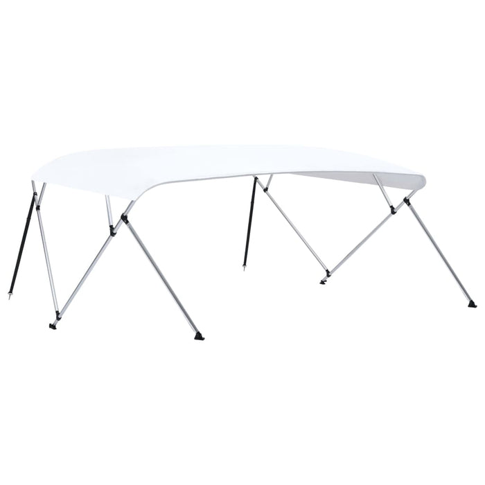 Parasolar barcă Bimini, 4 arcuri, alb, 243 x (230-244) x 137 cm - WALTI WALTI