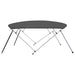 Parasolar barcă Bimini, 4 arcuri, antracit,243x(230-244) x137cm - WALTI WALTI