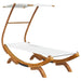 Pat de exterior cu baldachin, crem, 100x190x134 cm, lemn masiv - WALTI WALTI