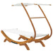 Pat de exterior cu baldachin, crem, 100x190x134 cm, lemn masiv - WALTI WALTI
