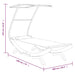 Pat de exterior cu baldachin, crem, 100x190x134 cm, lemn masiv - WALTI WALTI