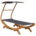 Pat de exterior cu baldachin antracit 100x190x134 cm lemn masiv - WALTI WALTI